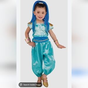 Kids Shimmer & Shine Blue and Gold Costume - NWT Size Small 4-6